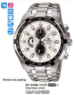Casio Edifice Chronograph 100M EF-539D-7AV Men's Watch