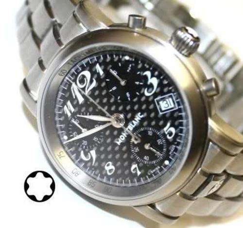 Montblanc Meisterstuck Large Chronograph Quartz Watch - Carbon Dial - Brand new in Box - REDUCED !!!