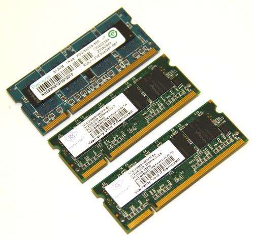 LAPTOP MEMORY LOT OF 3 - 512MB RAM - 1 BID WINS ALL 3 - TESTED ALL WORKING