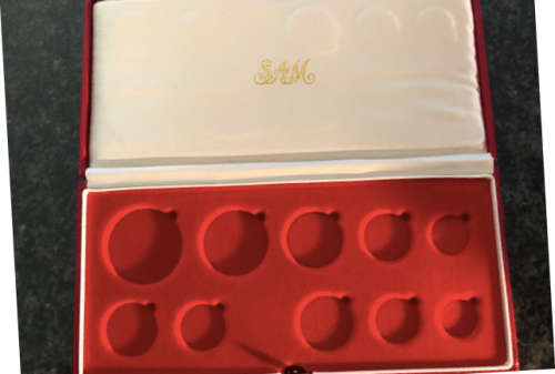 Proof Gold 1R and 2R Twinset with box  1983