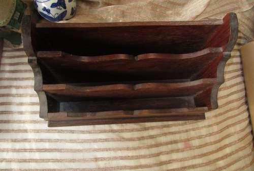 WOOD 3 DIVISION LETTER HOLDER