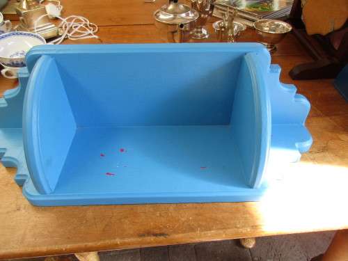 WOOD PAINTED BLUE SHELF