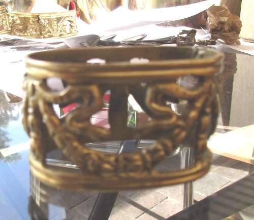 SET 8 BRASS NAPKIN HOLDERS