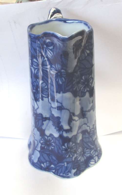 PAIR BLUE AND WHITE JUGS