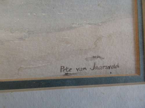 Watercolour of Hout Bay by Pete van Jaarsveld