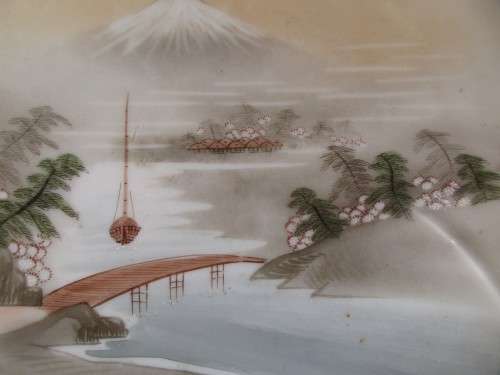 CAKE PLATE WITH ORIENTAL SCENE