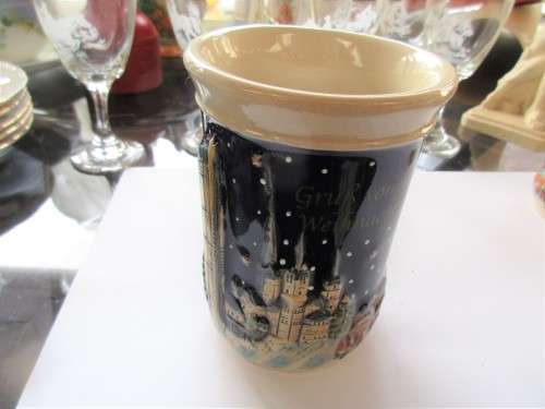 PAIR GERMAN CHRISTMASSY MUGS