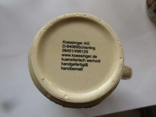 PAIR GERMAN CHRISTMASSY MUGS