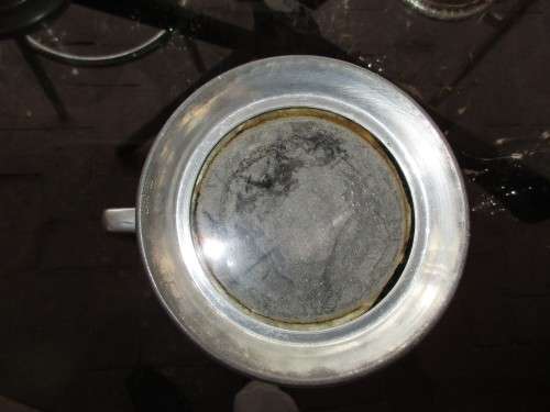 PEWTER MUG WITH D SHAPE HANDLE