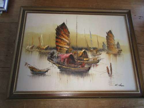 OIL ON BOARD JUNKS IN HARBOUR M CHAN