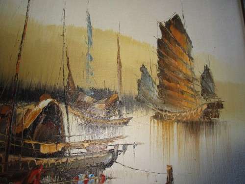 OIL ON BOARD JUNKS IN HARBOUR M CHAN