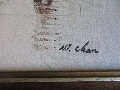 OIL ON BOARD JUNKS IN HARBOUR M CHAN