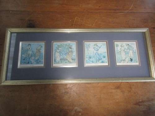 SET 4 PRINTS OF C9TH CENTURY NURSERY RHYMES