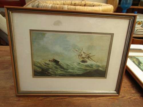 PRINT S OF THE SHIPWRECK OF THE DIANA AND A WRECK IN TABLE BAY AFTER THOMAS BAINES