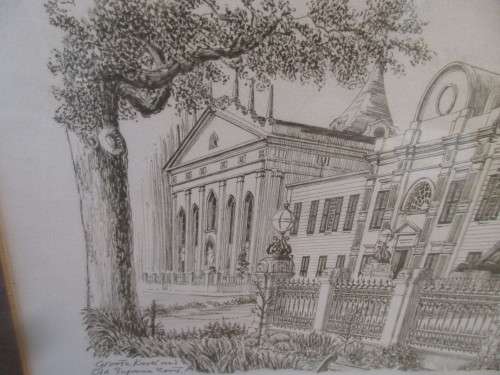 BEAUTIFUL SKETCH GROOTE KERK AND OLD SUPREME COURT R WARD
