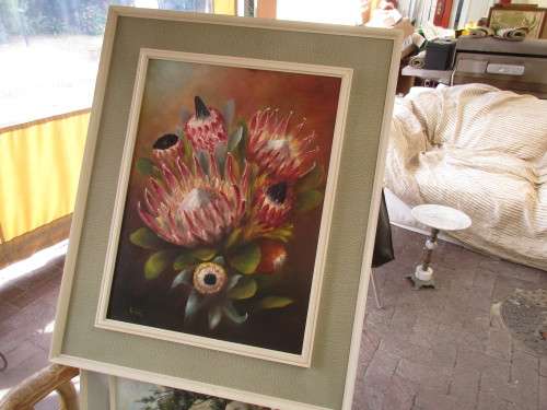 H DIEHL STILL LIFE PROTEAS