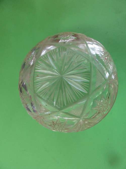 BEAUTIFUL CRYSTAL POWDER BOWL WITH LID