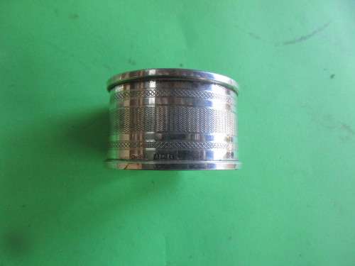 BIRMINGHAM SILVER NAPKIN RINGS 1972  HARDY BROTHERS