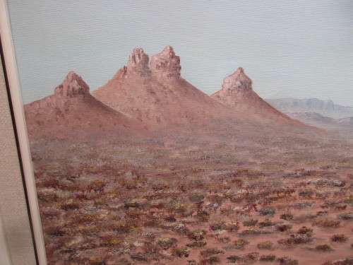 JEAN LANGE OIL ON BOARD KAROO SCENE