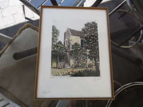 WATERCOLOUR BARBIZON MAISON DI CORET SIGNED