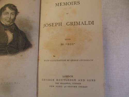 MEMOIRS OF JOSEPH GRIMALDI C 1880