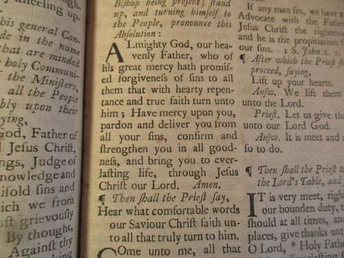 THE BOOK OF COMMON PRAYER 1735