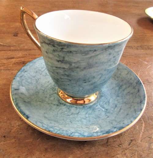 FOUR ROYAL ALBERT DEMI TASSE CUPS AND SAUCERS PLUS ONE SAUCER C1950`S