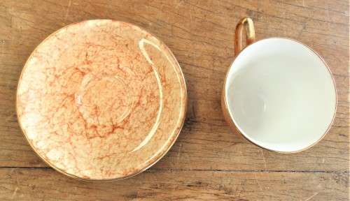 FOUR ROYAL ALBERT DEMI TASSE CUPS AND SAUCERS PLUS ONE SAUCER C1950`S