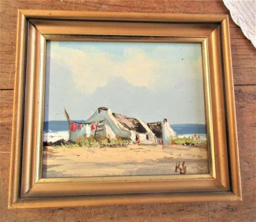 PAIR BEAUTIFUL OIL  ON BOARD  SCENES LOOKS LIKE EASTERN CAPE