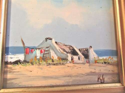 PAIR BEAUTIFUL OIL  ON BOARD  SCENES LOOKS LIKE EASTERN CAPE