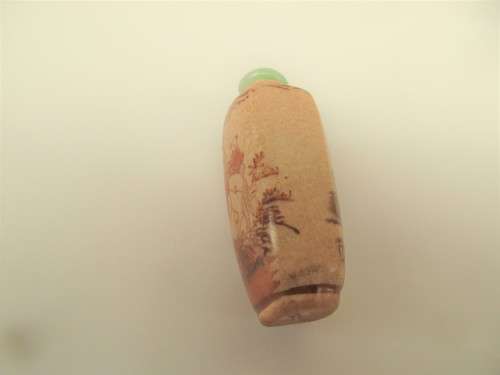 CHINESE PORCELAIN INK HANDPAINTED SNUFF BOTTLE