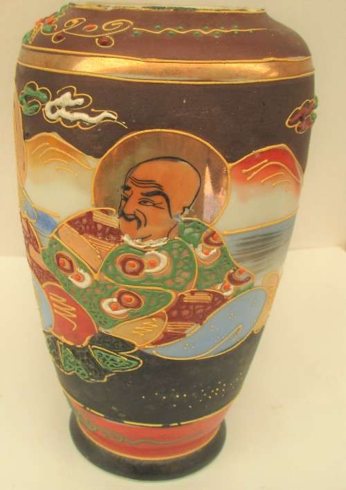 BEAUTIFUL JAPANESE SATSUMA  MORIAGE VASE