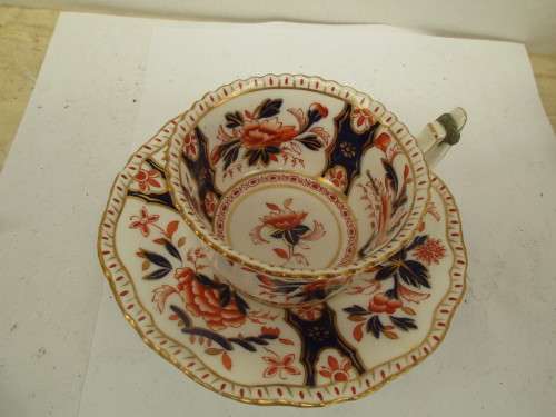 BEAUTIFUL THREE  VICTORIAN  COALPORT  CABINET CUPS AND SAUCERS AND ONE EXTRA SAUCER