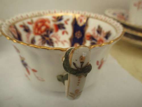 BEAUTIFUL THREE  VICTORIAN  COALPORT  CABINET CUPS AND SAUCERS AND ONE EXTRA SAUCER
