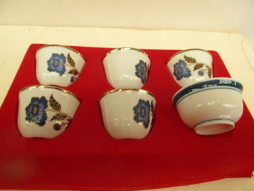 11 MATCHING JAPANESE GAWA CUPS  AND 1 ASSOCIATED CUP 12 IN ALL