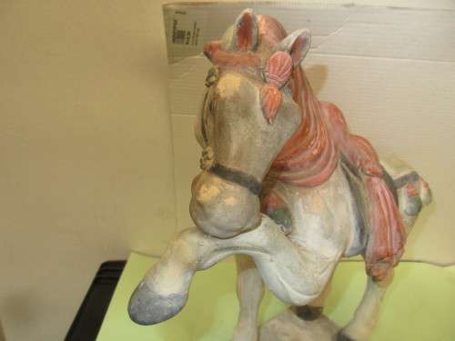 BEAUTIFUL  PAIR TANG DYNASTY  CERAMIC CHINESE HORSES  c1960`s