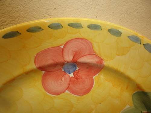 BEAUTIFUL BIG MAXWELL WILLIAMS SALAD PLATE SIENNA HANDPAINTED DIAMETER 415 MM !