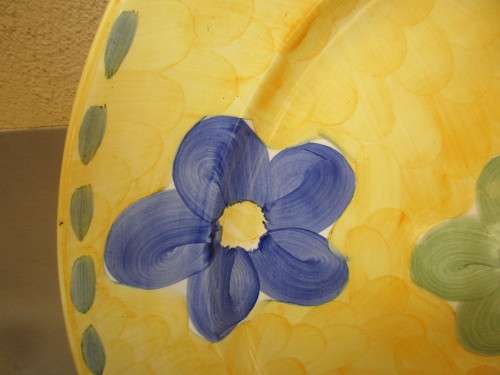 BEAUTIFUL BIG MAXWELL WILLIAMS SALAD PLATE SIENNA HANDPAINTED DIAMETER 415 MM !