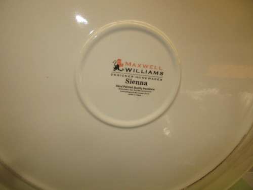 BEAUTIFUL BIG MAXWELL WILLIAMS SALAD PLATE SIENNA HANDPAINTED DIAMETER 415 MM !
