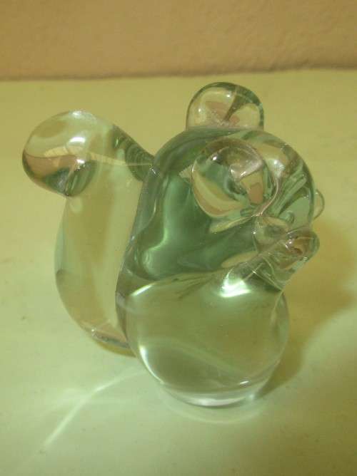 THREE SWAZI GLASS ANIMALS STALLION, SQUIRREL AND A CHEETAH