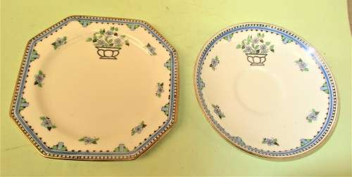 PARAGON CHINA TRIO `THE VASE`  CUP , SAUCER AND SIDE PLATE.c1919