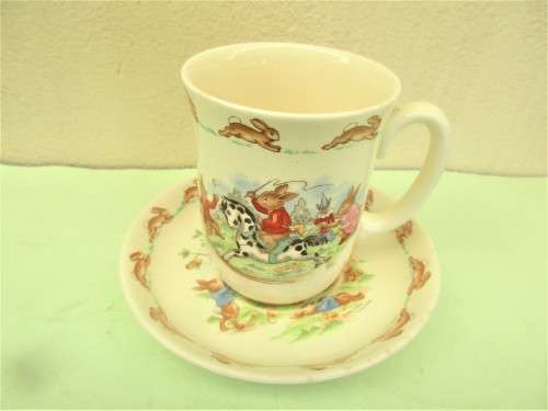 ROYAL DOULTON BUNNYKINS SERIES  MUG AND SAUCER NEW CONDITION