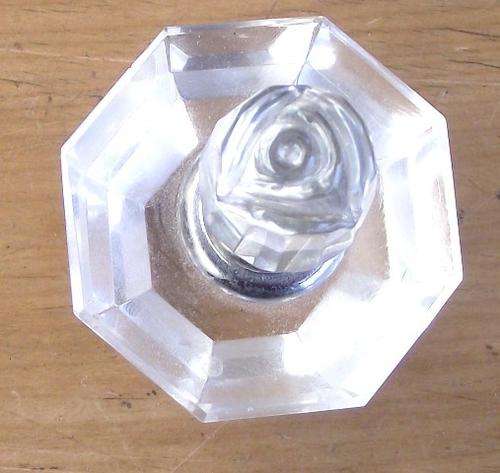 CUT GLASS PERFUME BOTTLE