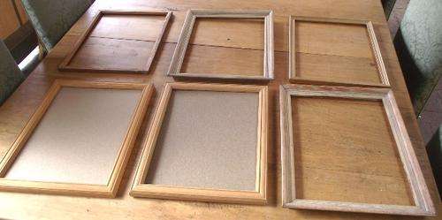 SIX WOODEN PICTURE FRAMES