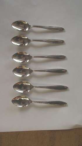 SET 6 SILVER PLATED COFFEE SPOONS