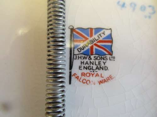 BEAUTIFUL ROYAL FALCON WARE (HANLEY) HANDPAINTED PLATE C 1930`S