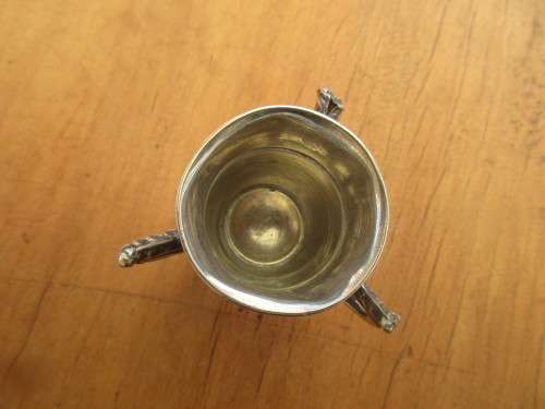 BEAUTIFUL BRIMINGHAM SILVER 1939 THREE HANDLED TOOTHPICK HOLDER LEVI AND SALAMAN 15 GRAMS