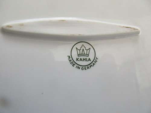 KAHLA GERMANY BLUE AND WHITE PORCELAIN  SANDWICH PLATE