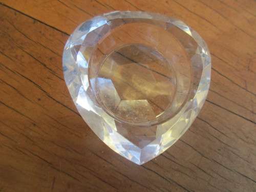 A PAIR CRYSTAL SALTS ALSO MAY BE USED AS CANDLEHOLDERS