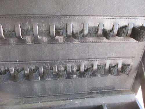 BLACK LEATHERETTE CUTLERY BOX SUITCASE STYLE